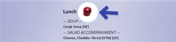 Online Menu Apple Button