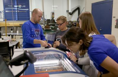 Breanne Kanak, who teaches art and design in the White Lake School District, took part last July in Discovery Center WiFab Retreat at University of Wisconsin-Stout and found it to be a rewarding educational experience./UW-Stout photos by Brett T. Roseman.
